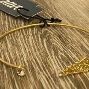 Kentucky Gold Filigree Cuff Bracelet with Crystal